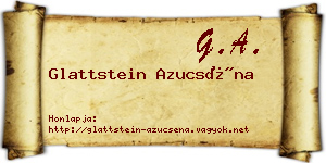 Glattstein Azucséna névjegykártya